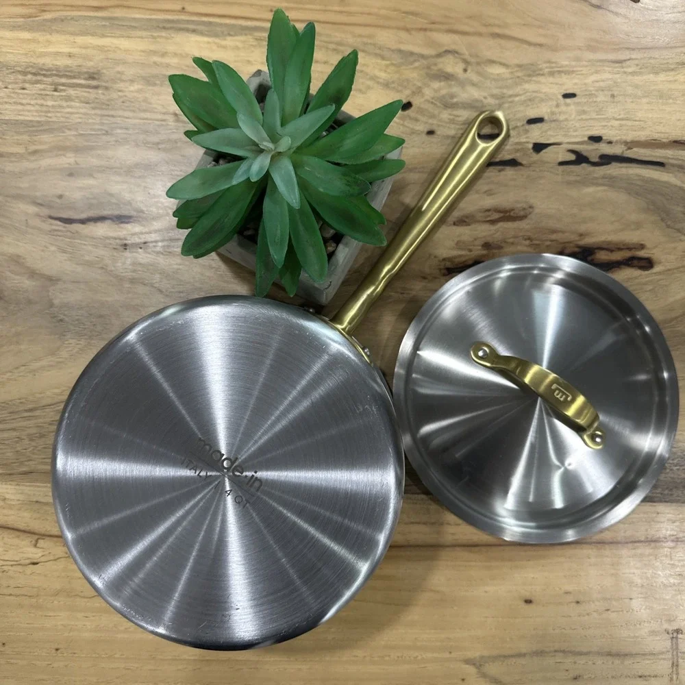 Made In 4 qt Ceramic Coated Stainless Steel Saucepan, Ind/Ele/Gas w/ Lid‎